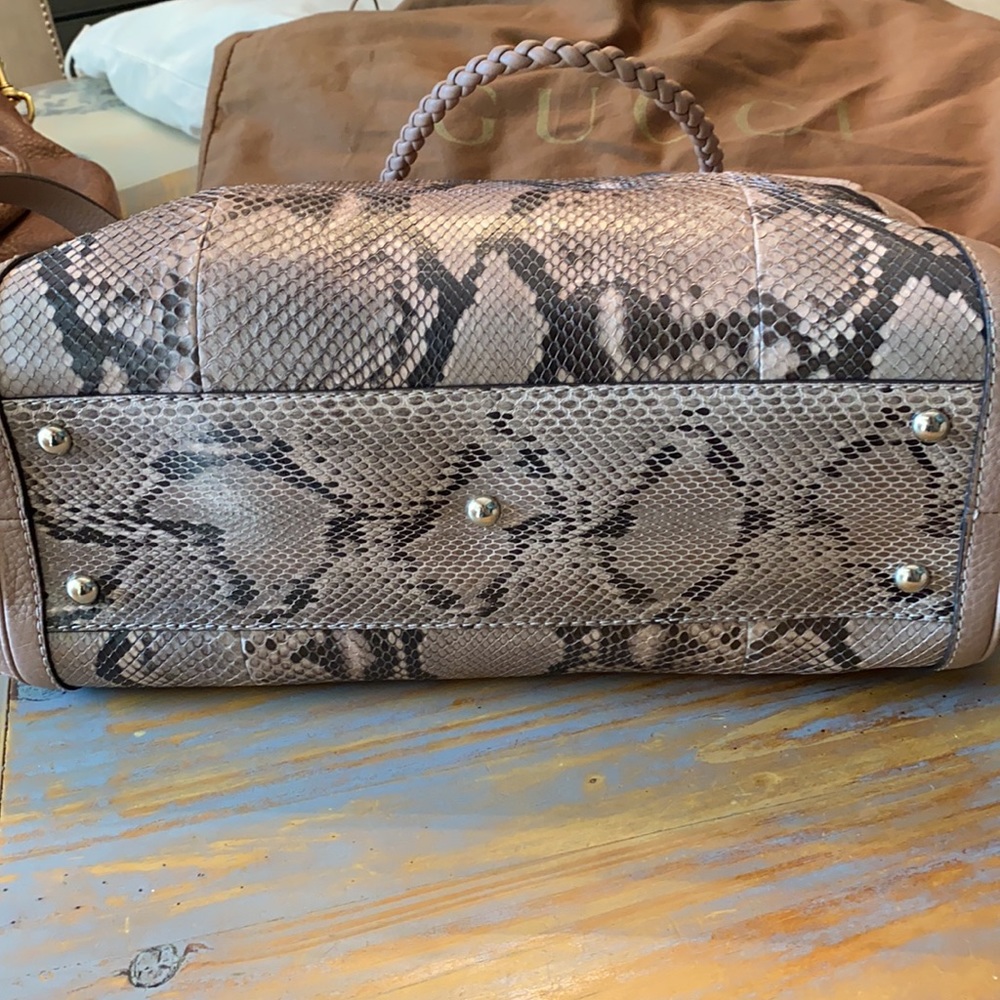 Gucci python & leather tote - Picture 11 of 13